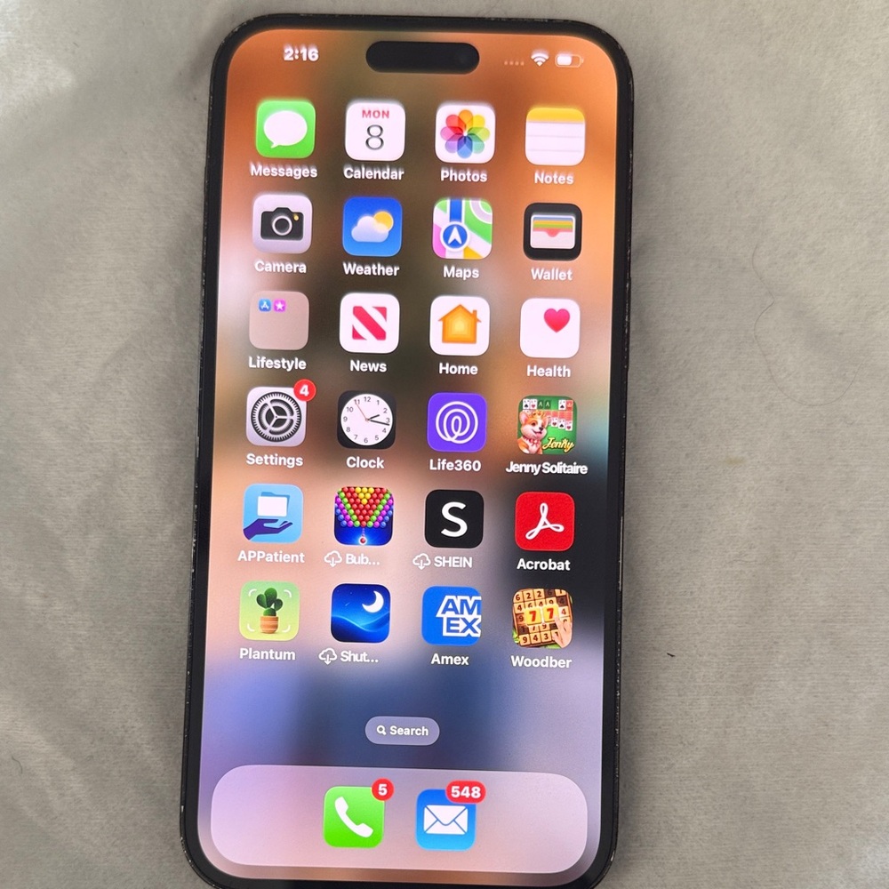 Black Smartphone with Apps Display